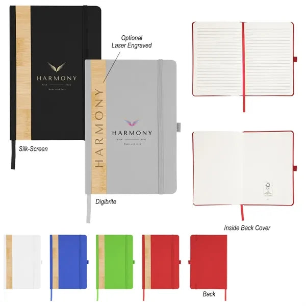 Recycled PU And Bamboo Accent Journal