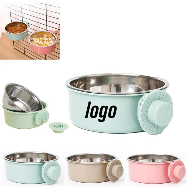 Clip-On No-Tip Pet Dish for Cages