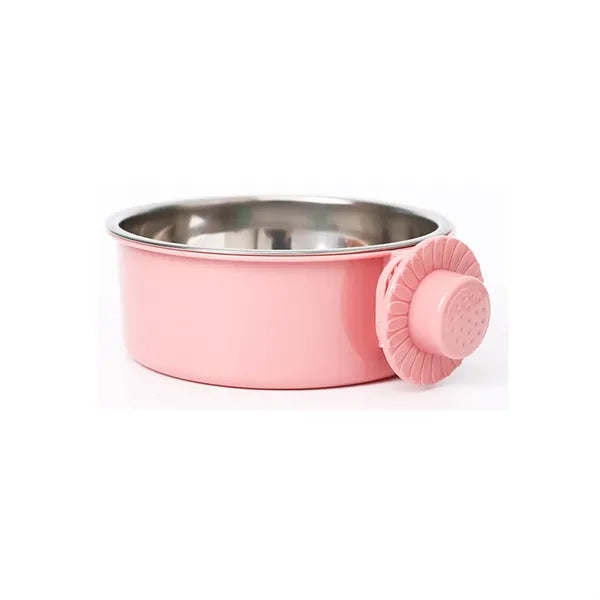 Clip-On No-Tip Pet Dish for Cages