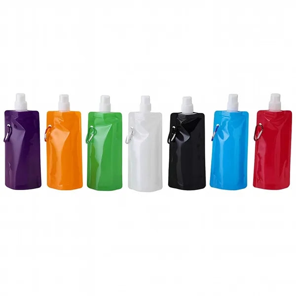 Foldable Water Bottle with Carabiner Clip