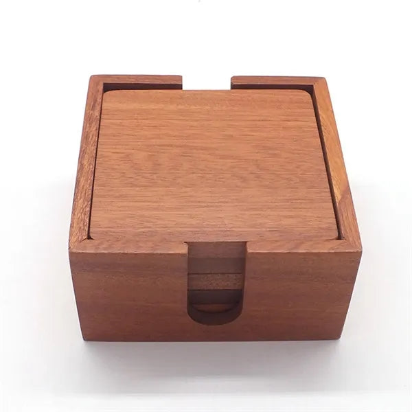 4 Set Bamboo Wood Coaster