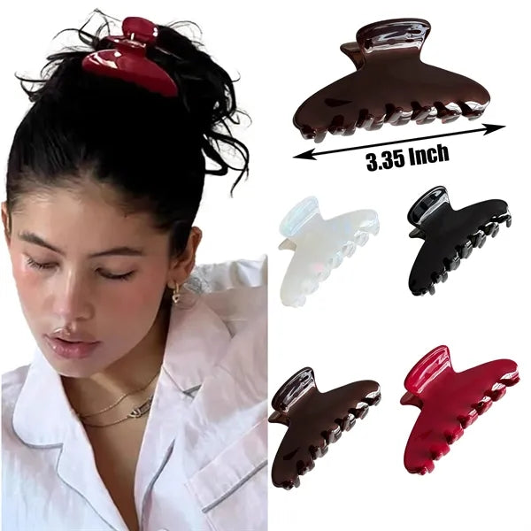 Fashion Women Solid Color 3.35inch Acetate Hair Clip