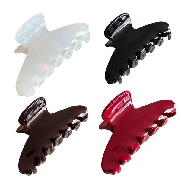 Fashion Women Solid Color 3.35inch Acetate Hair Clip