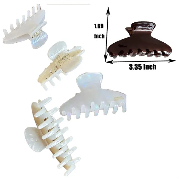 Fashion Women Solid Color 3.35inch Acetate Hair Clip
