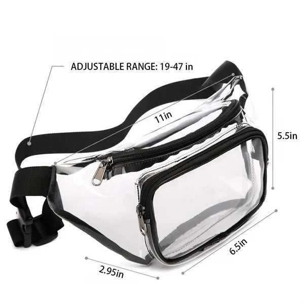 Outdoor Transparent PVC Waist Bag