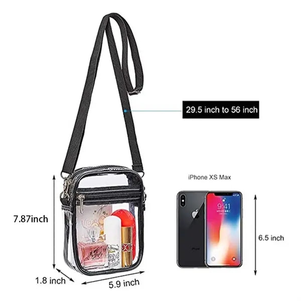 Outdoor PVC transparent shoulder bag