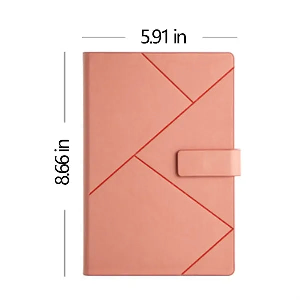 Magnetic A5 Leather Study Notepad Notebook