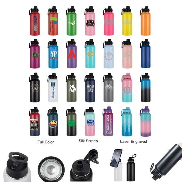 12oz to 64oz Vacuum Wide Mouth Stainless Steel Bottle