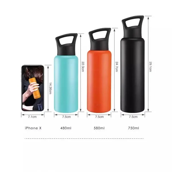 16/20/25 oz Stainless Steel Vacuum Insulated Sports Bottle