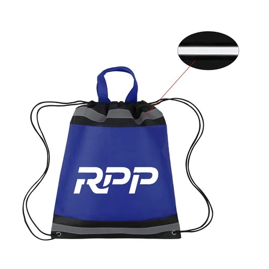 Reflective Non-Woven Drawstring Backpack