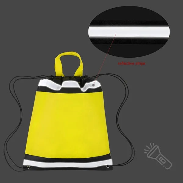 Reflective Non-Woven Drawstring Backpack