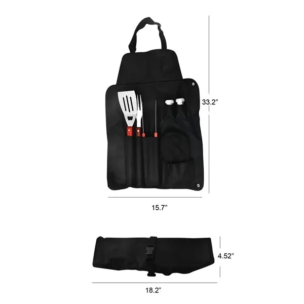 Apron and 7 Piece BBQ Set