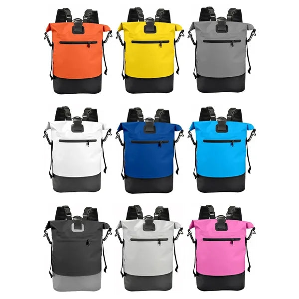 Waterproof PVC Roll-Top Backpack Durable Outdoor Dry Bag