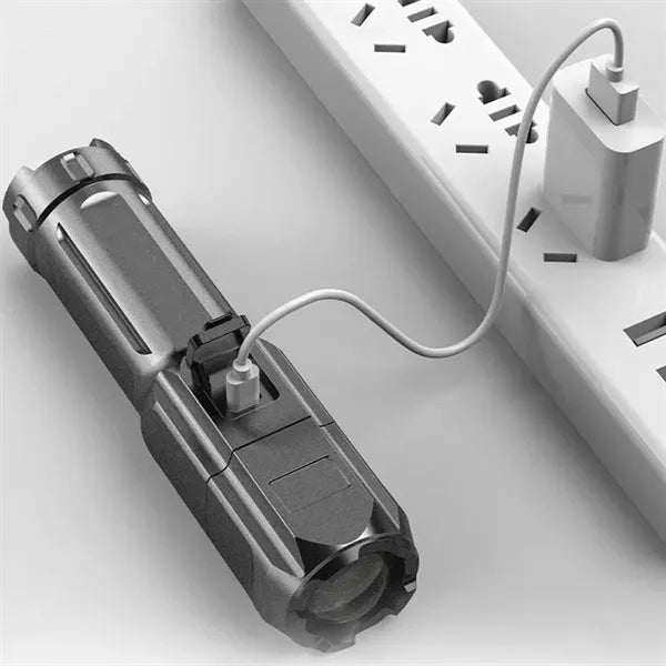 Zoomable Rechargeable LED Flashlight