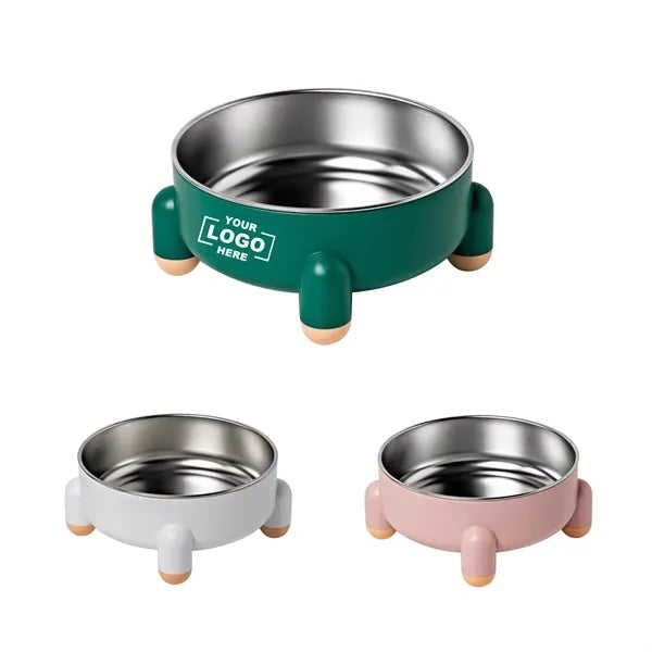 2-in-1 Stainless Steel Non-Slip Pet Food & Water Bowl