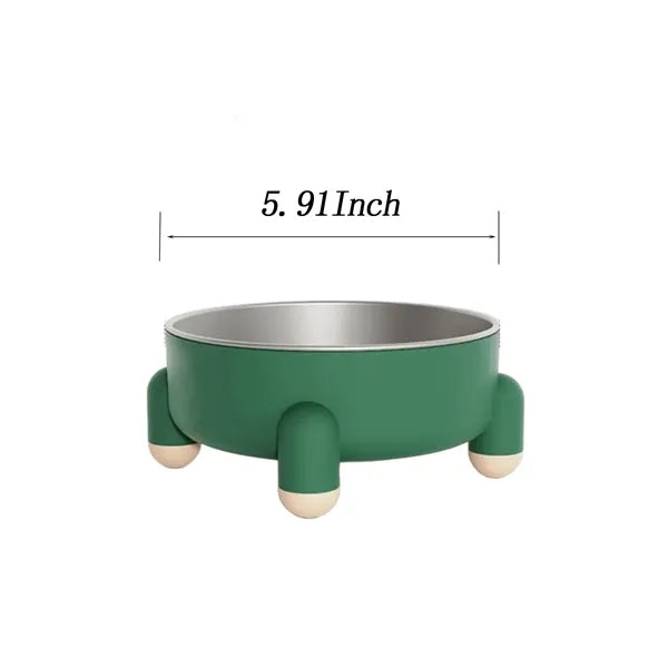 2-in-1 Stainless Steel Non-Slip Pet Food & Water Bowl