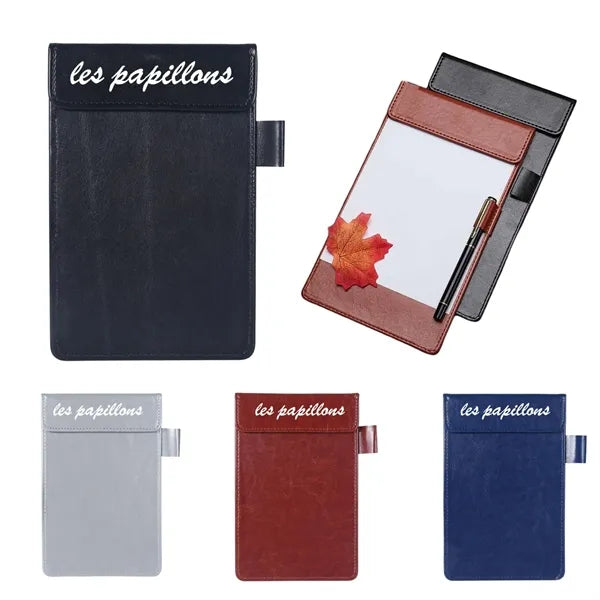 PU Leather Magnetic Clipboard Writing Pad Menu Board