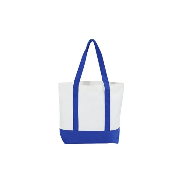 Large Canvas Zipper Tote Bag with Front Pocket