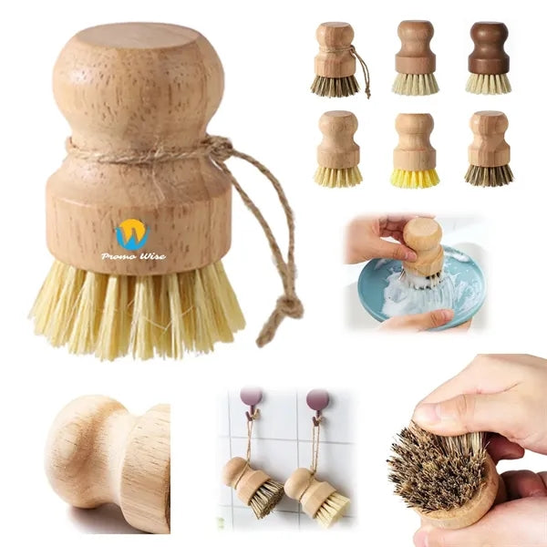 Natural Wood Kitchen Cleaning Removal Hanging Brush