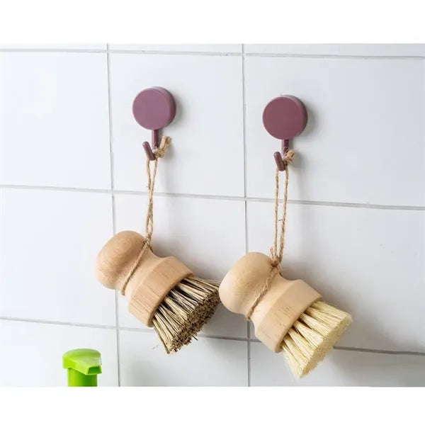Natural Wood Kitchen Cleaning Removal Hanging Brush