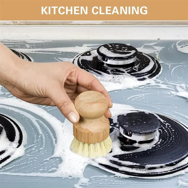Natural Wood Kitchen Cleaning Removal Hanging Brush