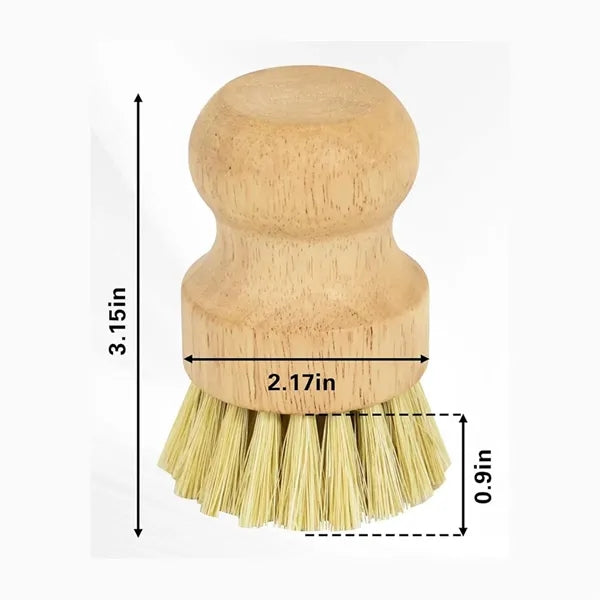 Natural Wood Kitchen Cleaning Removal Hanging Brush