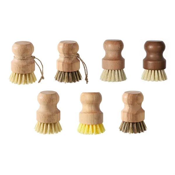 Natural Wood Kitchen Cleaning Removal Hanging Brush