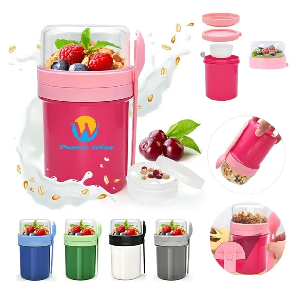 Outdoor Sealed Salad Camping Cup With Lid Spoon
