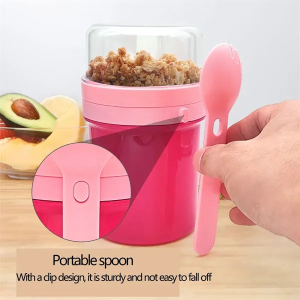 Outdoor Sealed Salad Camping Cup With Lid Spoon