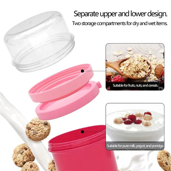Outdoor Sealed Salad Camping Cup With Lid Spoon