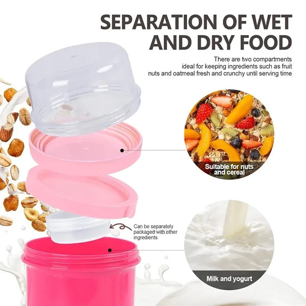 Outdoor Sealed Salad Camping Cup With Lid Spoon