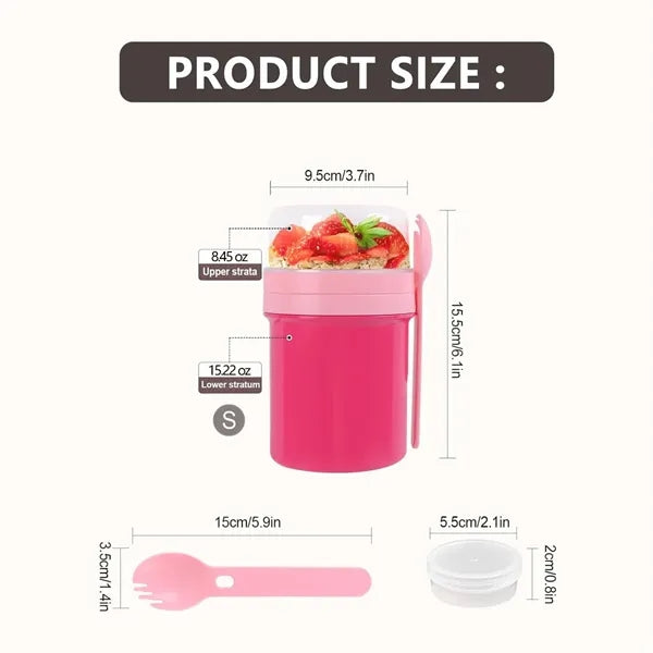 Outdoor Sealed Salad Camping Cup With Lid Spoon