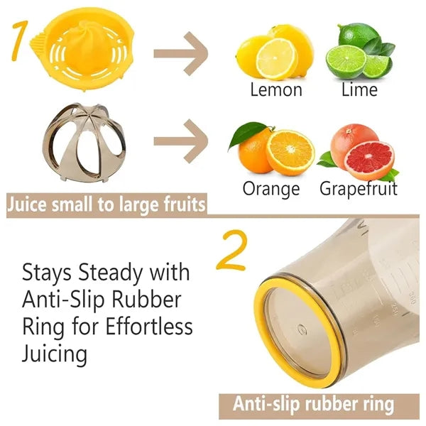 Portable Manual Simple Fruit Juicer Cup With Diversion Port