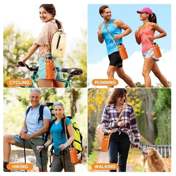 Large Mesh Water Bottle Crossbody Sling Bag