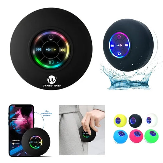 Large Suction Cup Waterproof LED Bluetooth Speaker