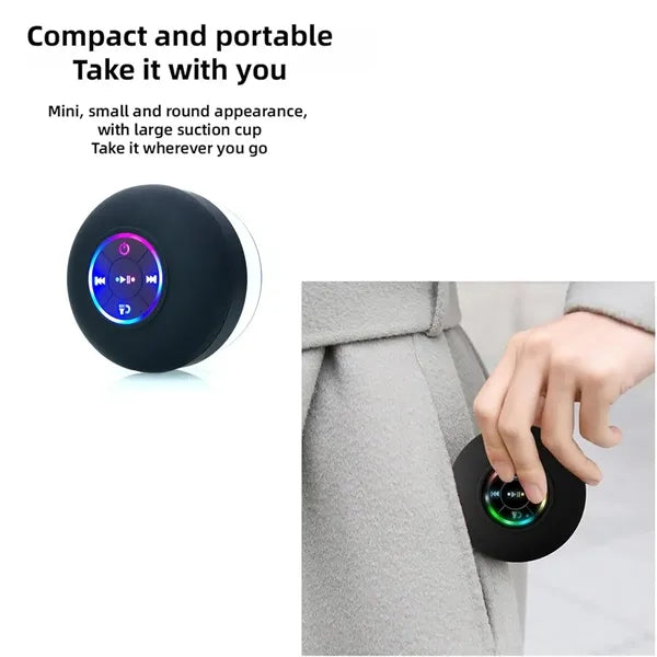 Large Suction Cup Waterproof LED Bluetooth Speaker
