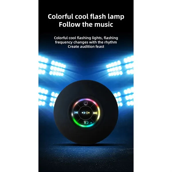 Large Suction Cup Waterproof LED Bluetooth Speaker