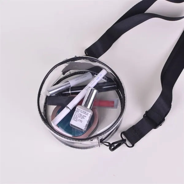 Waterproof PVC Crossbody Transparent Small Round Bag