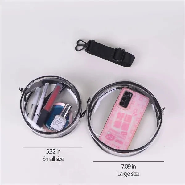 Waterproof PVC Crossbody Transparent Small Round Bag