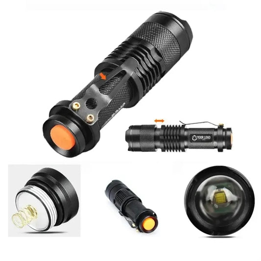 Mini Tactical LED Flashlight with pocket clip