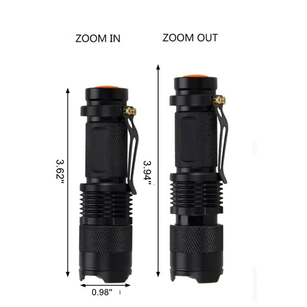Mini Tactical LED Flashlight with pocket clip