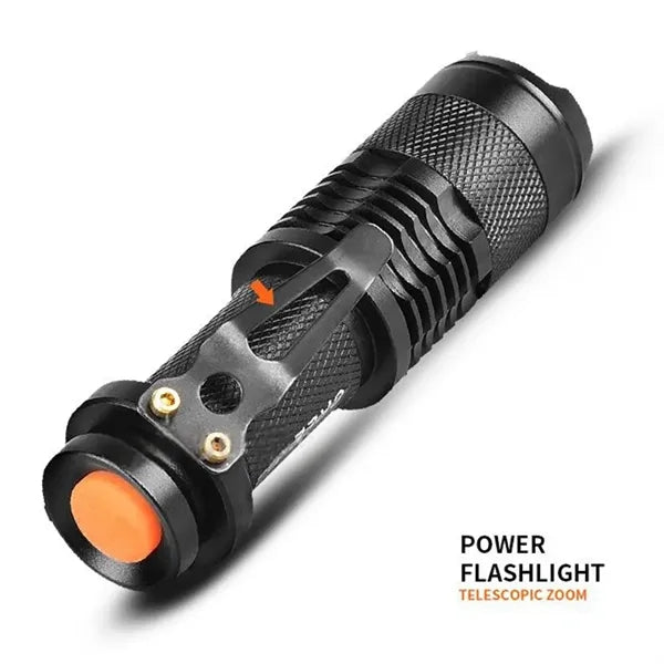 Mini Tactical LED Flashlight with pocket clip