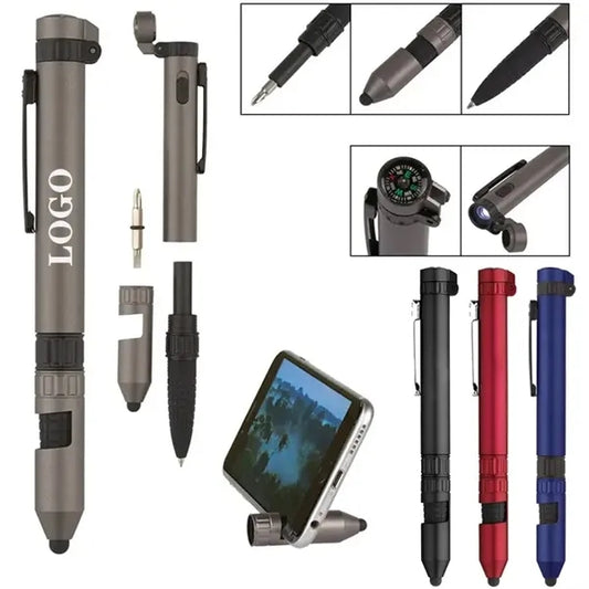 6-in-1 Multi-Functional Utility Tool Pen 6'' x 0.6''