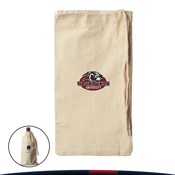 Nibi Cotton Drawstring Wine Bag
