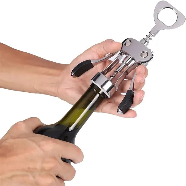 Multifunctional Wing Corkscrew and Beer Bottle Opener