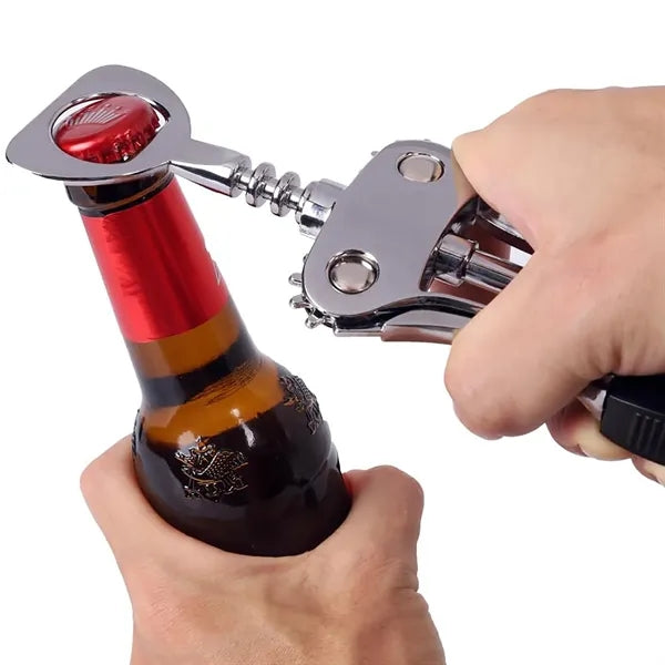 Multifunctional Wing Corkscrew and Beer Bottle Opener