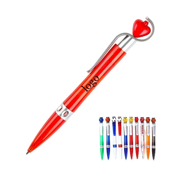 5.7" Spinner Heart & Love Valentine Ballpoint Custom Pens