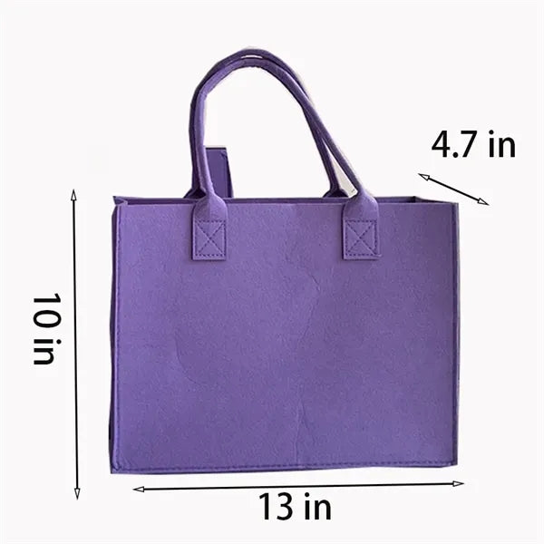 Felt Cozy Hand Bag Women's Tote Light Soft Sturdy