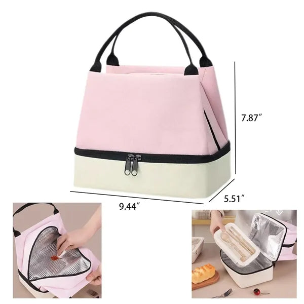 Double-Layer Insulated Lunch Bag