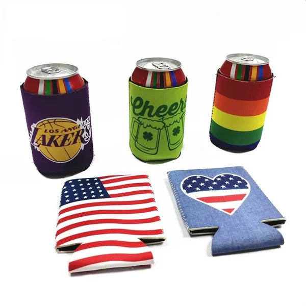 12oz Foldable Full Color Printed Neoprene Can Sleeve